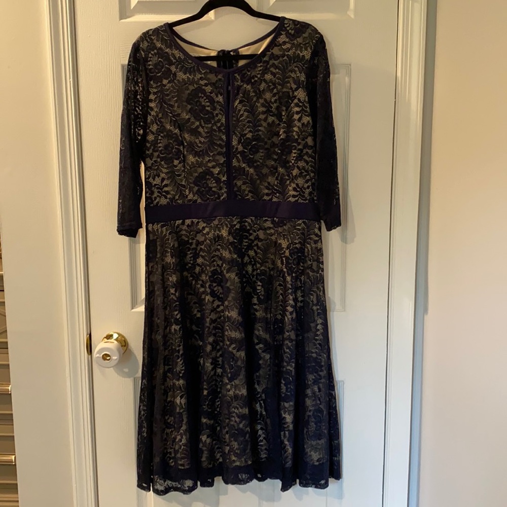 Navy lace dress